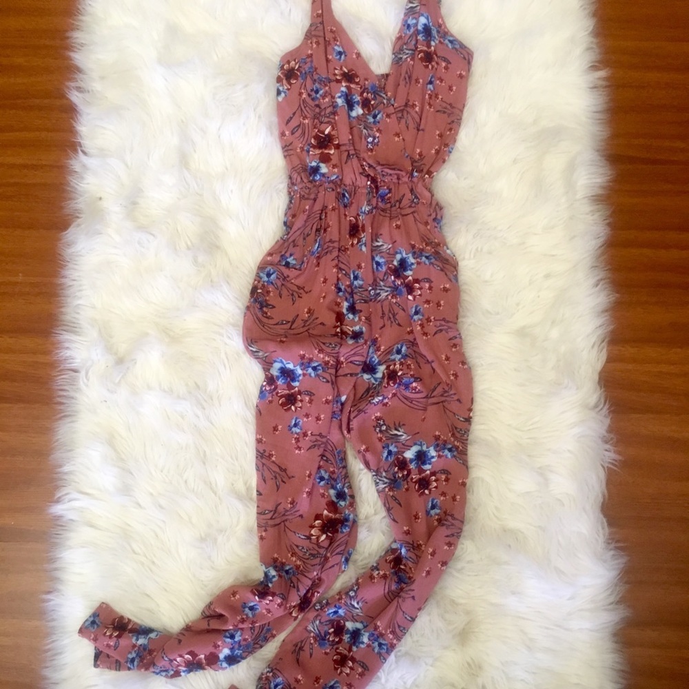 Floral Mauve Jumpsuit 🌷